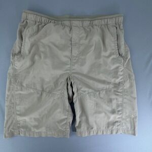 The North Face Mens Tan Nylon Hiking Shorts AJDL Size L Regular Gorpcore Trail